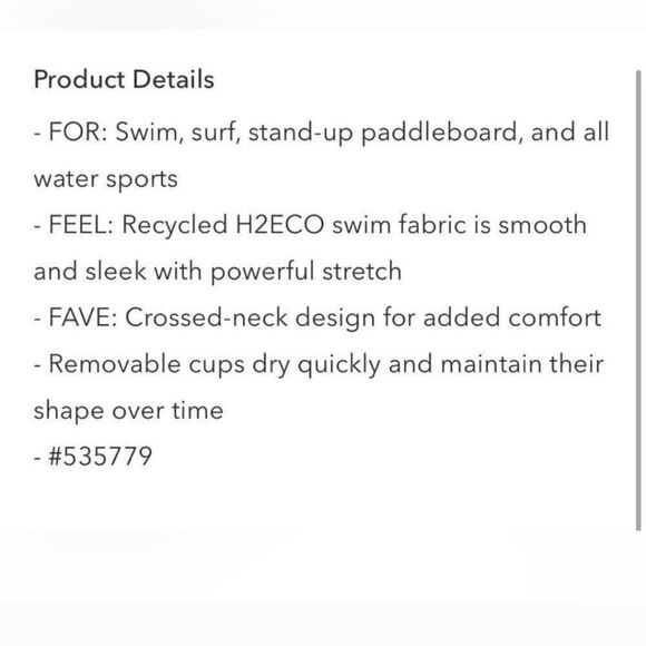 Athleta Crossed Bikini Top, Size Medium, Black, NWT - Picture 9 of 9